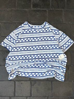 Free People Nina printed t-shirt navy/white size small oversized
NWT